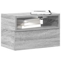Nachtkastjes 2st wandgemonteerd 45x26x28,5cm grijs sonoma eiken