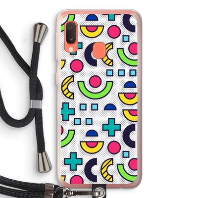 8-bit N°6: Samsung Galaxy A20e Transparant Hoesje met koord