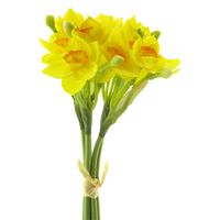 Daffodil bundle x5 yellow/orange 32 cm kunstbloem - Nova Nature - thumbnail