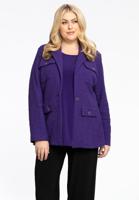 Yoek Blazer met zakken BOUCLE | Paars | Maat 58/60