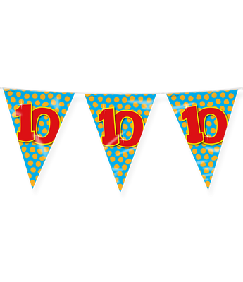 Happy Verjaardag Vlaggenlijn 10 Jaar (10m)