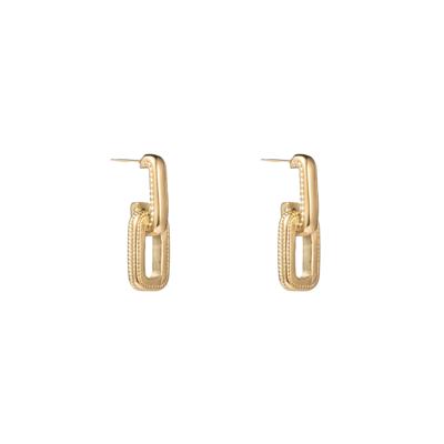 Go Dutch Label Oorbellen Double Link Goud