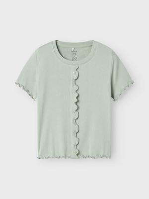 Name it zomer t-shirt S/S meisjes - blauw grijs - Nkfholimse