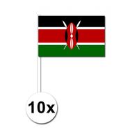 10 zwaaivlaggetjes Kenia 12 x 24 cm - thumbnail