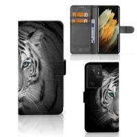 Samsung Galaxy S21 Ultra | Telefoonhoesje | Met pasjeshouder | Tijger