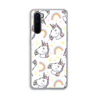 Rainbow Unicorn: OnePlus Nord Transparant Hoesje