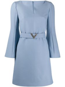Valentino Garavani robe à taille ceinturée - Bleu