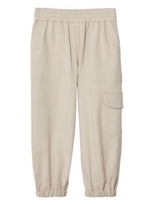 Brunello Cucinelli Kids pantalon de jogging à taille élastiquée - Tons neutres