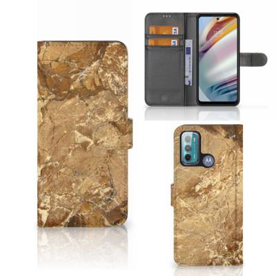 Motorola Moto G60 | Bookcase | Marmer Creme