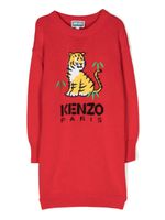 Kenzo Kids short à logo en maille intarsia - Rouge - thumbnail