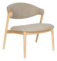 Dutchbone Fauteuil 'Babington' Stof en beukenhout, kleur Naturel