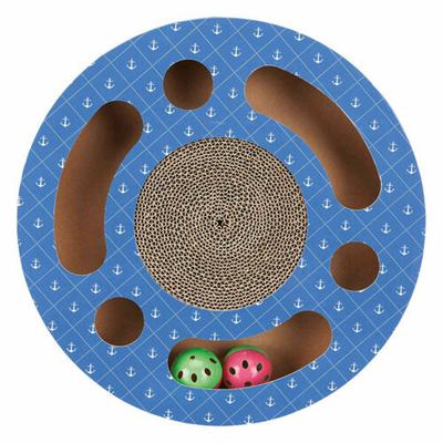Krabpaal voor Katten Trixie Blauw Karton Plastic Ø 33 cm