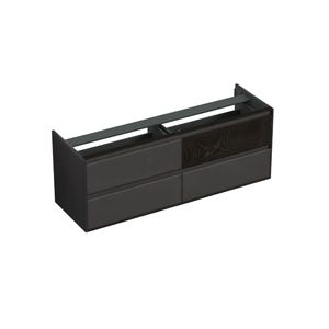 Onderkast Forzalaqua Reno 160x51x60 Cm 4 Lades Softclose Eiken Black Oiled