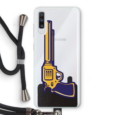 Pew Pew Pew: Samsung Galaxy A70 Transparant Hoesje met koord