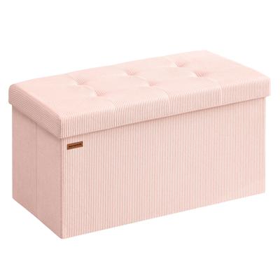 Opvouwbare voetenbank met opbergruimte, Jellyroze / 76B cm