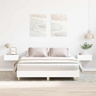 Bedframe zonder matras 150x200 cm spaanplaat wit