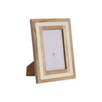 Fotolijsten Home ESPRIT Wit Natuurlijk Bot Mangohout Stads