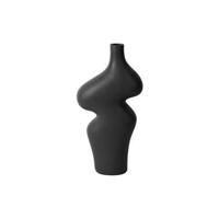 present time - Vase Organic Curves large polyresin black