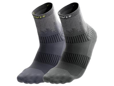 CRIVIT 2 Paar sportsokken (Donkerblauw/grijs, 43/44)