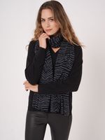 Sjaal met zebraprint van cashmere melange