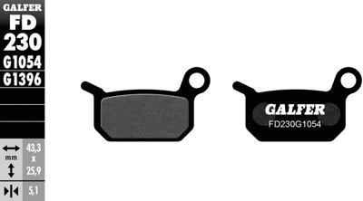 GALFER Brake pad fd320 g1054 organic standard