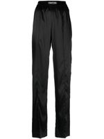 TOM FORD pantalon droit en soie à taille haute - Noir - thumbnail