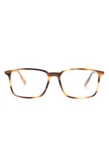 Zegna lunettes de vue à effet écailles de tortue - Marron