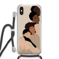 Sweet creatures: iPhone XS Transparant Hoesje met koord