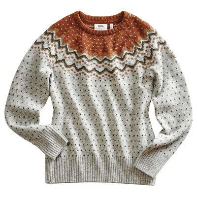 Fjällräven Damestrui Övik Knit Sweater W, grijs, Maat: XL
