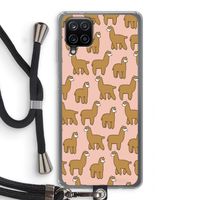 Alpacas: Samsung Galaxy A12 Transparant Hoesje met koord