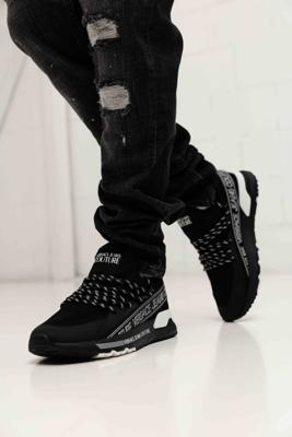 Versace Jeans Couture Fondo Logo Dynamic Sneakers Heren Zwart - Maat 43 - Kleur: WitZwart | Soccerfanshop