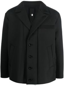 sacai veste boutonnée à design matelassé - Noir