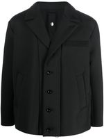 sacai veste boutonnée à design matelassé - Noir