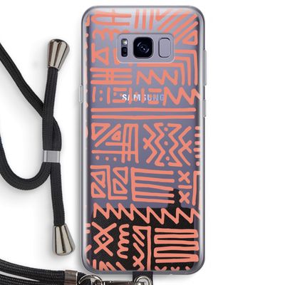 Marrakech Pink: Samsung Galaxy S8 Plus Transparant Hoesje met koord