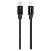 GreyLime Gevlochten USB-C / USB-C Kabel - 1m - Zwart