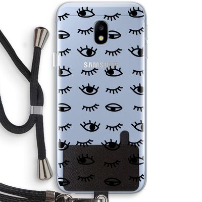 Eye pattern #2: Samsung Galaxy J3 (2017) Transparant Hoesje met koord