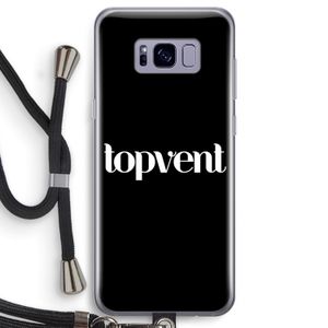 Topvent Zwart: Samsung Galaxy S8 Transparant Hoesje met koord