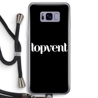 Topvent Zwart: Samsung Galaxy S8 Transparant Hoesje met koord