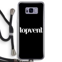 Topvent Zwart: Samsung Galaxy S8 Transparant Hoesje met koord