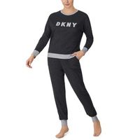 DKNY New Signature Long Sleeve Top and Jogger PJ - thumbnail