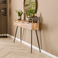 LifestyleFurn Sidetable Aurelien Teakhout, 120cm - Teakhout verweerd - thumbnail