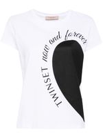 TWINSET t-shirt en coton à imprimé cœur - Blanc - thumbnail