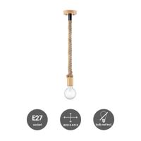 Landelijke Hanglamp Leonardo - hanglamp gemaakt van Touw - 11/11/115cm - geschikt voor E27 LED lichtbron - Pendellamp geschikt voor woonkamer, slaapkamer en keuken