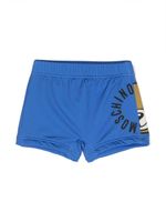 Moschino Kids short de bain à logo imprimé - Bleu