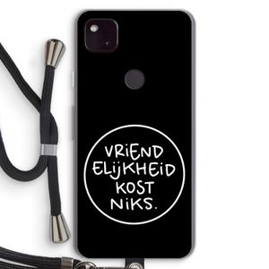 Vriendelijkheid: Pixel 4a 5G Transparant Hoesje met koord