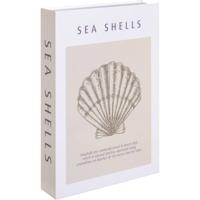 Leen Bakker - Opbergboek Seashell - Naturel - 5x30x21 Cm - Papier - Crème