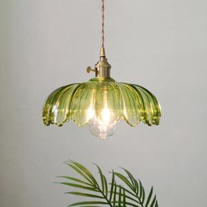 Vintage Glazen Bloem Hanglamp