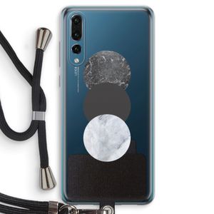 Marmeren cirkels: Huawei P20 Pro Transparant Hoesje met koord