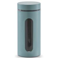 Zeller keuken Voorraadpot - met venster - eucalyptus groen - 1200 ml - D9.5 x 22cm
