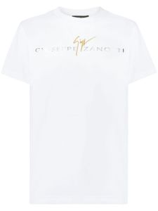 Giuseppe Zanotti t-shirt en coton à logo imprimé - Blanc